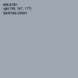 #9EA7B1 - Santas Gray Color Image